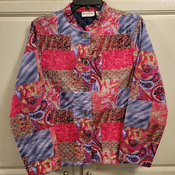 Breckenridge Pink & Purple Quilted Patchwork Jacket - Picture 1 of 6